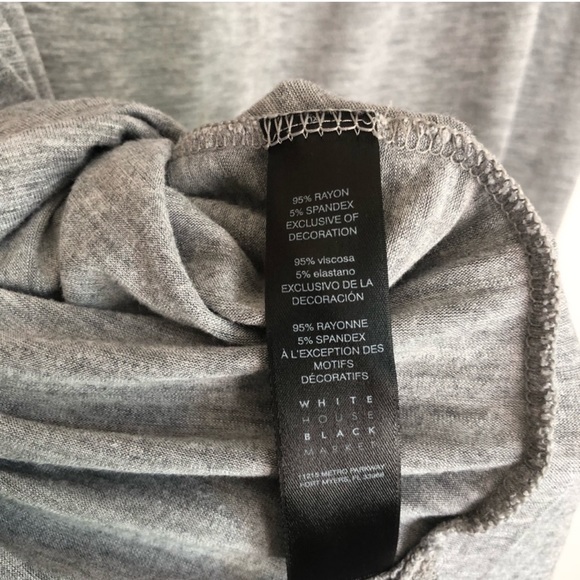 White House WHBM gray soft tunic length tee - Picture 8 of 8